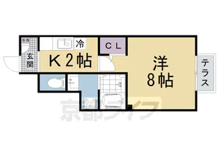 リマーレ山科【1階】の間取り