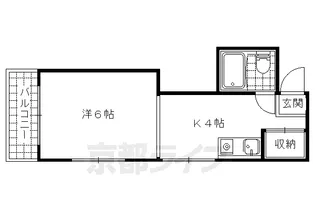 京都府京都市山科区大宅辻脇町【マンション】の間取り