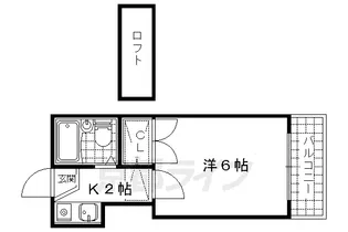 ダイヤモンドパレス山科【107号室】の間取り