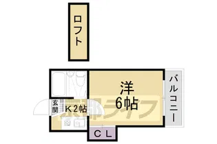 クリスタ山科【107号室】の間取り