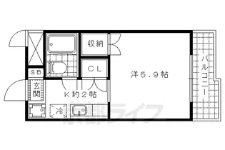 「サンガーデン山科」【3階】の間取り
