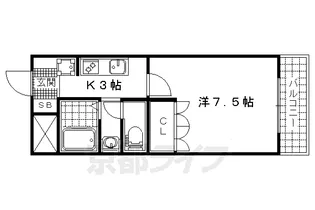 京都府京都市伏見区小栗栖森本町【マンション】の間取り