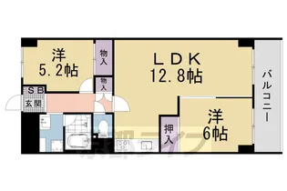 山科不二サンハイツ【411号室】の間取り