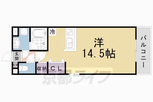 京都府京都市山科区竹鼻西ノ口町【マンション】の間取り