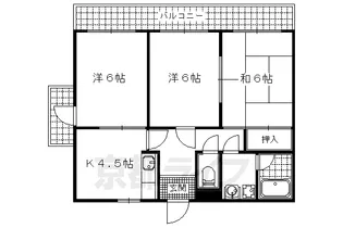 グランメール桜野【303号室】の間取り