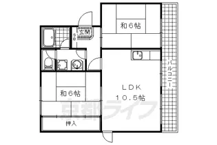 メゾンヤマギワ【2階】の間取り