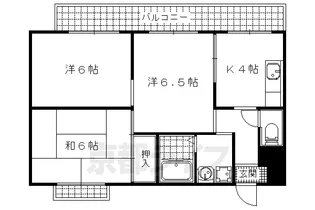 エクシード西大津【105号室】の間取り