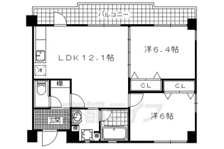 ガーデンシティ柳ヶ崎【203号室】の間取り