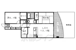 ロータリーマンション西大津ラクスヒルズ【103号室】の間取り