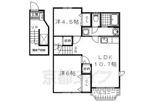 2LDKの間取り画像