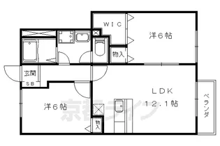 カラバッサ小野B【101号室】の間取り