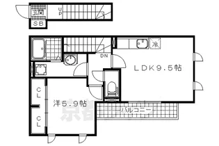 アクティ勧修【2階】の間取り
