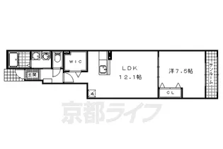 ベルエアンジュ【1階】の間取り