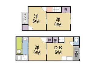 京都府京都市山科区東野南井ノ上町【一戸建】の間取り
