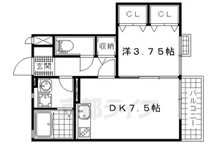 サーキディット【201号室】の間取り