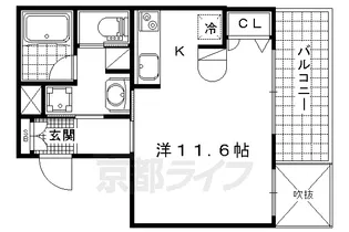 ミラージュにおの浜【305号室】の間取り