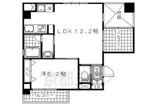 ミラージュにおの浜【407号室】の間取り