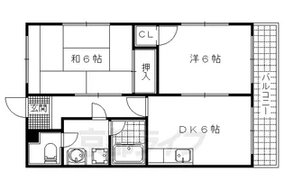 M’sマンション【2-E号室】の間取り