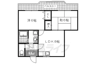 カーム瀬田【3階】の間取り