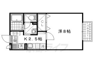 ティアラRoomユキ【2階】の間取り