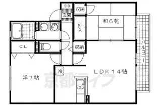 ウィルモア大江【1階】の間取り