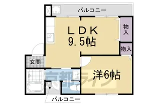 グランコートビワコ【2階】の間取り
