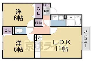 ペイサージュ【2階】の間取り
