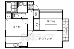 フルーレ高砂【2階】の間取り