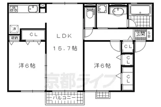 メゾンアンソレイユ【1階】の間取り
