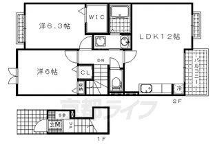 カーサスカイⅠ【2階】の間取り