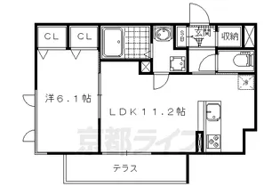シャーメゾン音羽草田町【101号室】の間取り