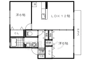 セジュール堅田【1階】の間取り