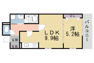パインフィールド東野【9階】の間取り