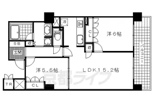プラウドタワー大津【5階】の間取り