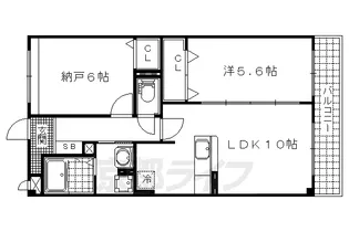 マジコール コーポ【1階】の間取り