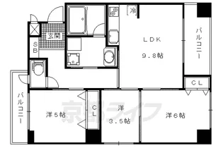 LATTICE HIGASHINO【5階】の間取り