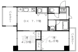LATTICE HIGASHINO【402-号室】の間取り