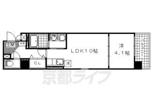 シカタ シャンブレットⅠ【4階】の間取り