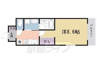 アミティエ山科【4階】の間取り