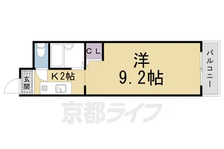 ラ・セーヌ蛍谷【202号室】の間取り