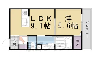 セントリヴィエ京都衣笠【201号室】の間取り