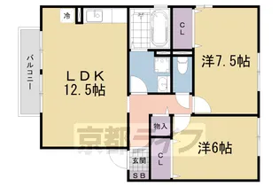 サンシャイン湖舟 B棟【1階】の間取り