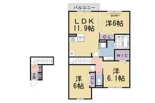 ベルジュウィット【2階】の間取り