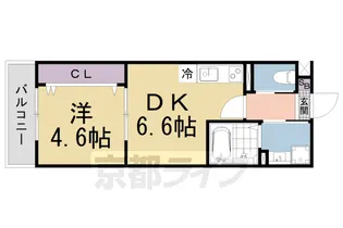 Filly京都山科【203号室】の間取り