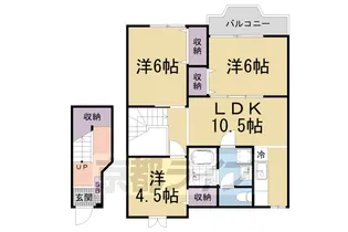 クレストール石山【203号室】の間取り