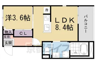 IMA Studios 京都椥辻【2階】の間取り