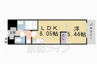 LA MAISON KURAMAGUCHI【302号室】の間取り