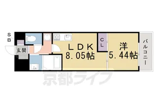 La Maison Kuramaguchi【203号室】の間取り