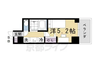 キャンパスヴィレッジ京都今出川通【3階】の間取り