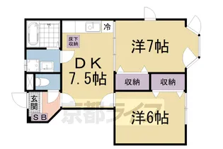 ジュネス瀬田【205号室】の間取り